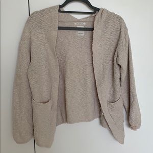 Zara kids dark cream cardigan